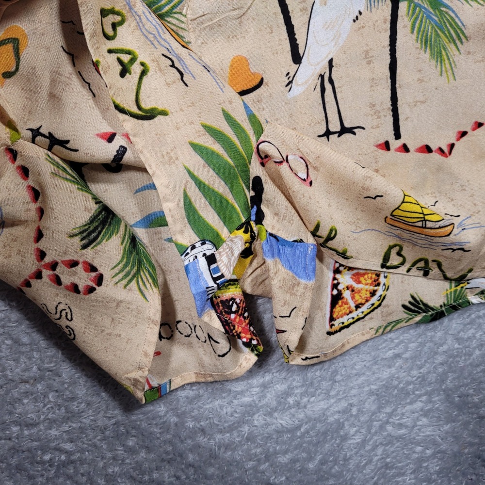 True Destinations Womens Romper Small‎ Tropical Paradise Palm Trees Beach - Picture 4 of 9